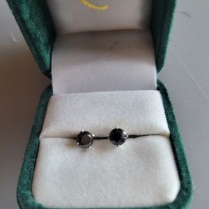 Black diamond earrings